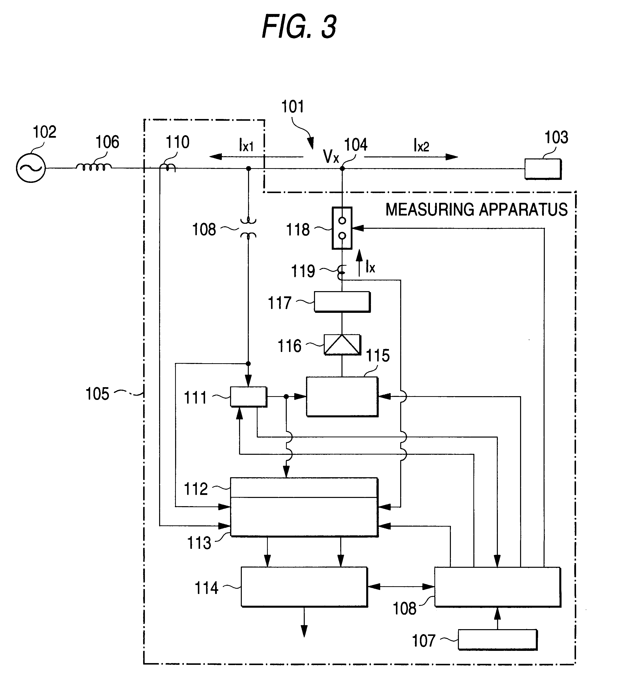 Harmonic component measuring method for power system