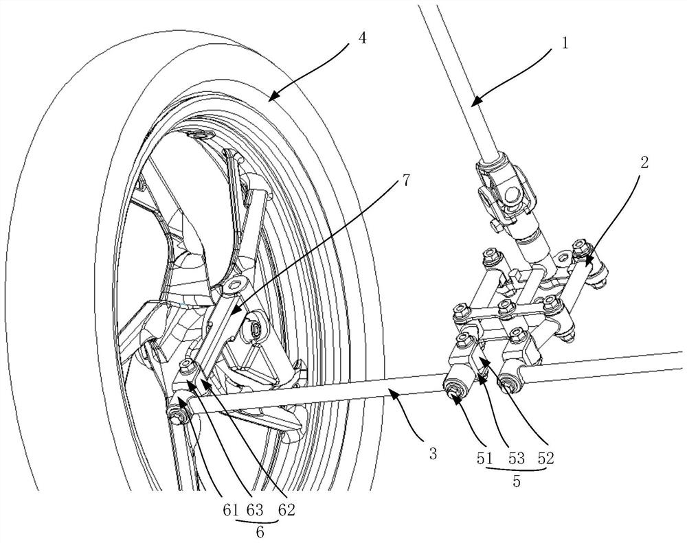 Motorcycle and steering structure thereof