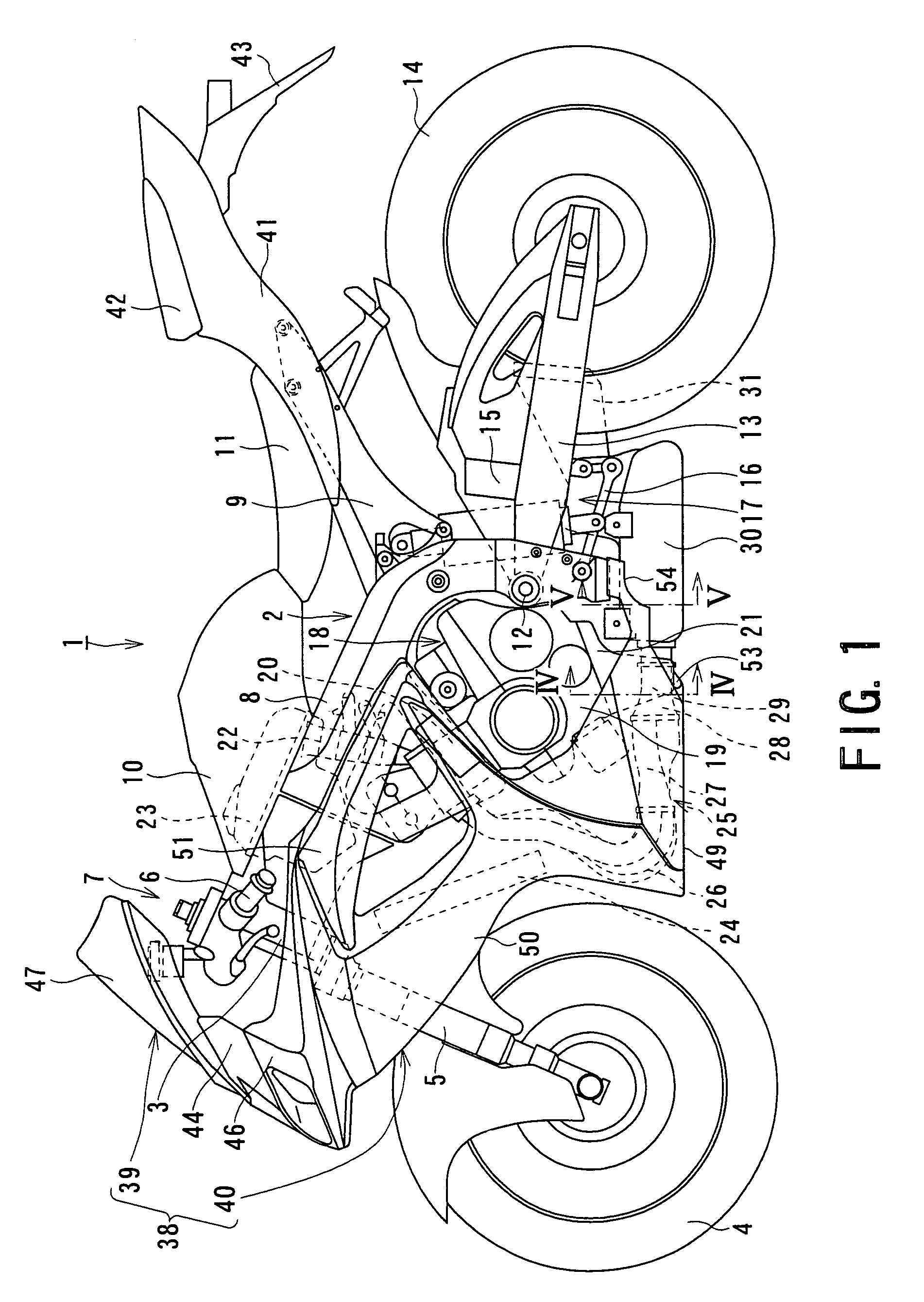 Cowling of motorcycle