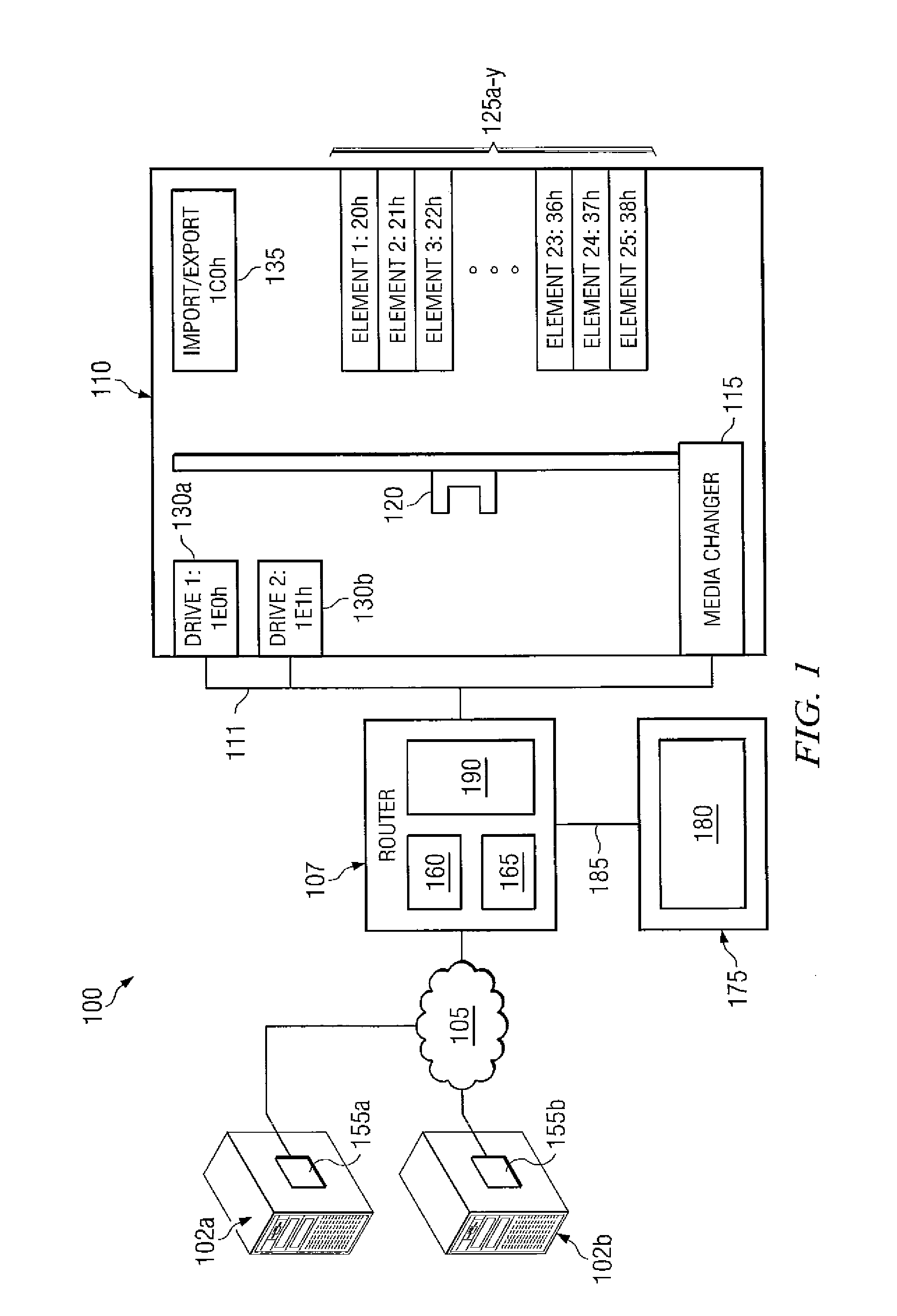 System and method for mode select handling for a partitioned media library