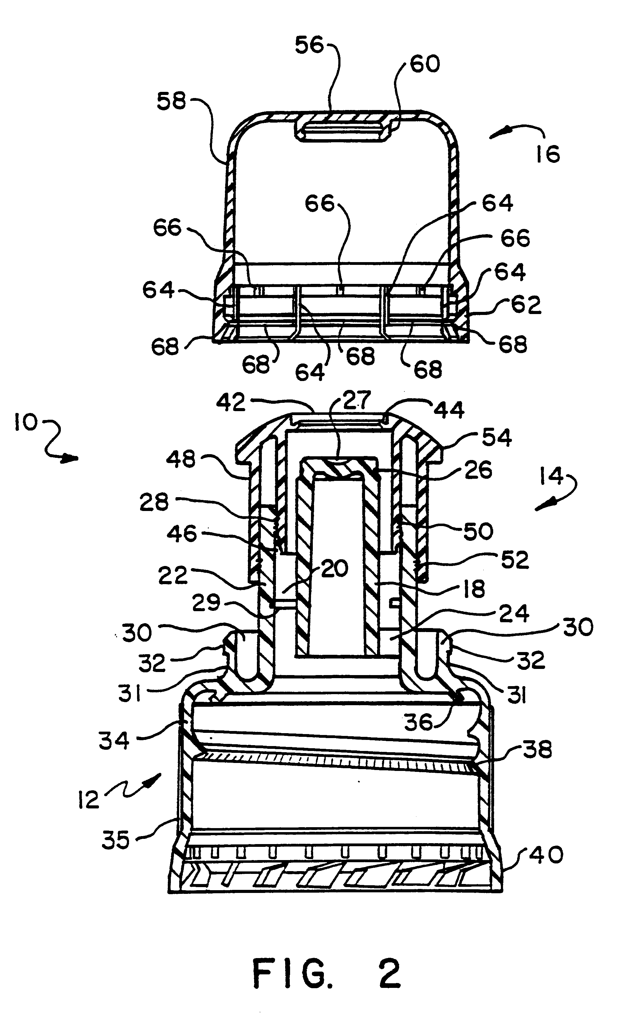 Resealable pushable container closure and cover therefor