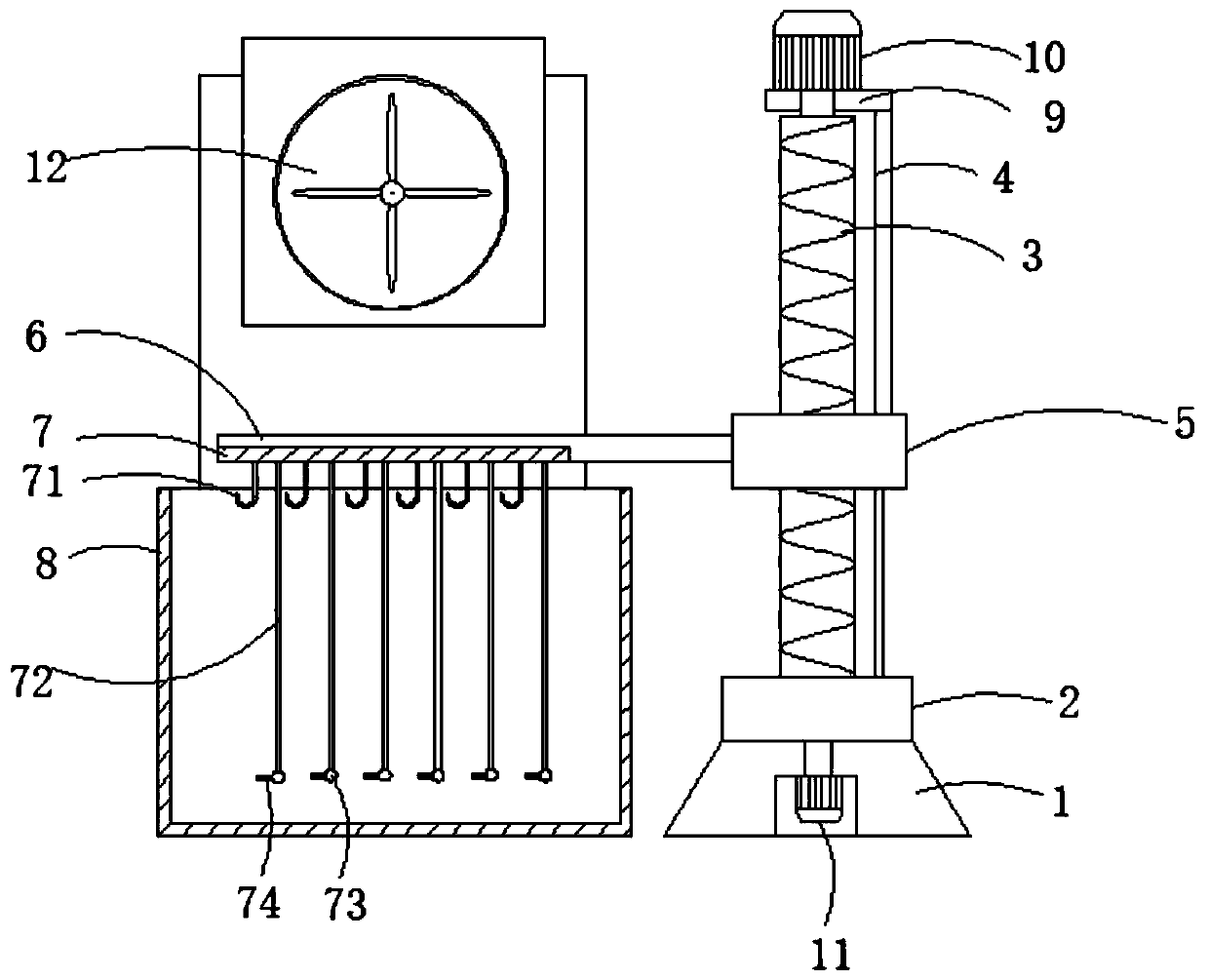 Continuous impregnating system for bamboo curtain board