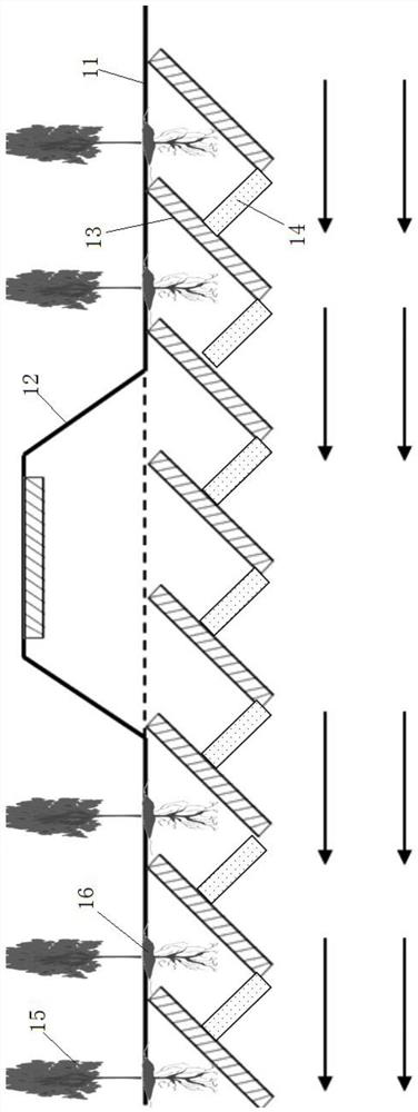 Anti-emptying self-compacting roadbed structure and construction method