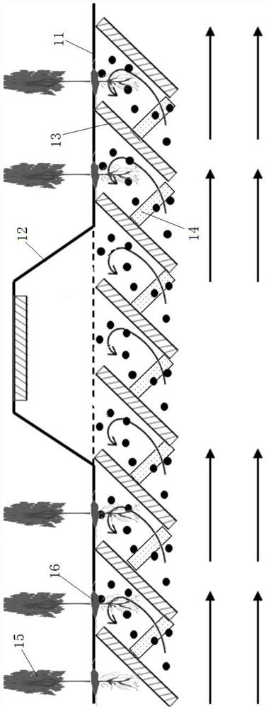 Anti-emptying self-compacting roadbed structure and construction method