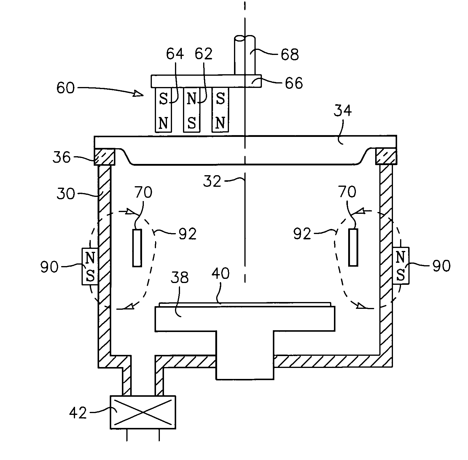 Sidewall magnet improving uniformity of inductively coupled plasma and shields used therewith