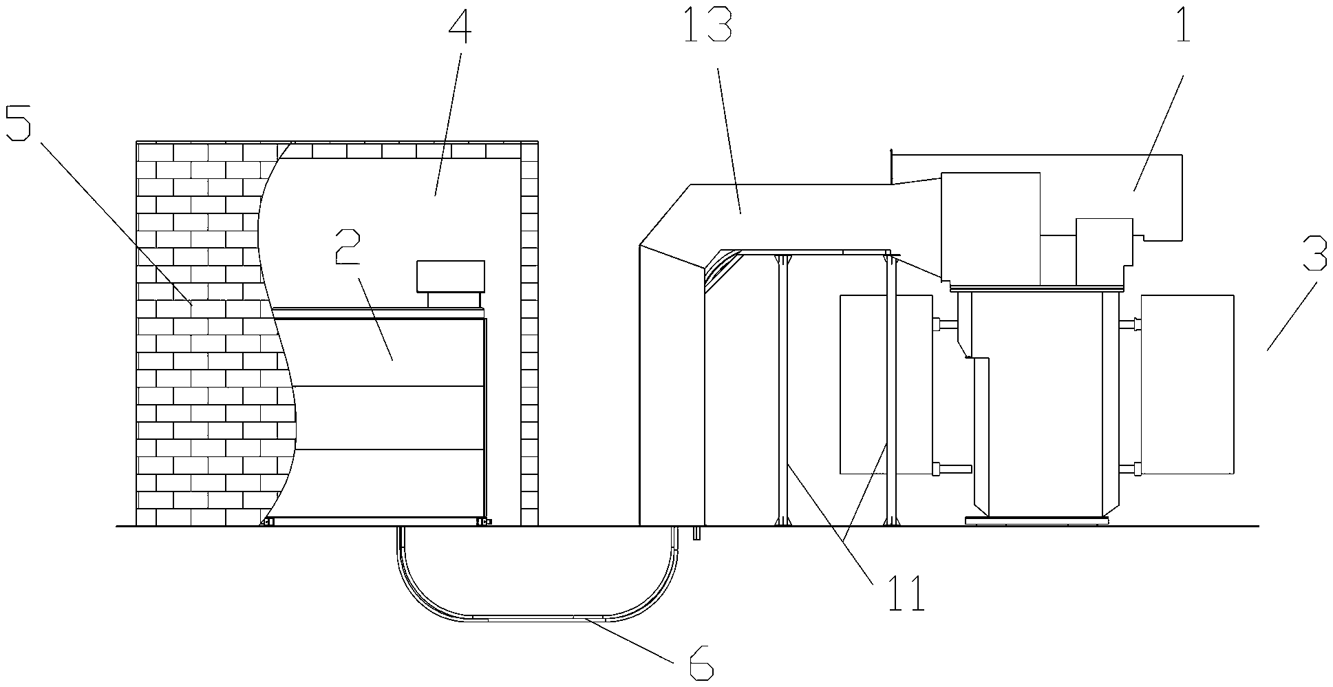 High-voltage frequency converter with outdoor cable channel