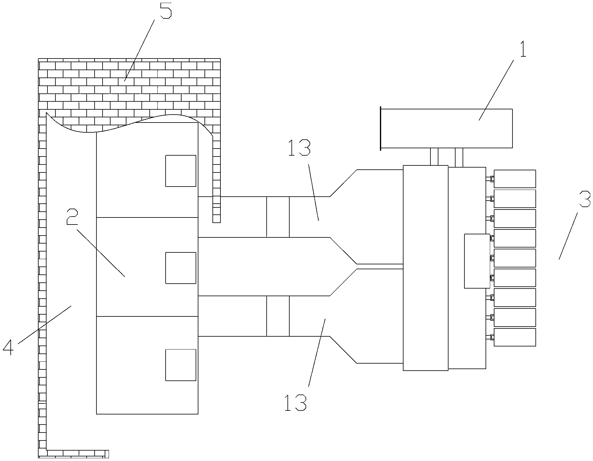 High-voltage frequency converter with outdoor cable channel