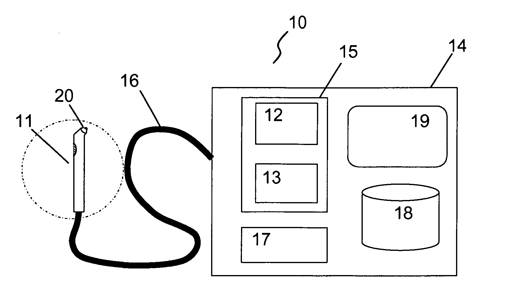 Photonic probe apparatus with integrated tissue marking facility