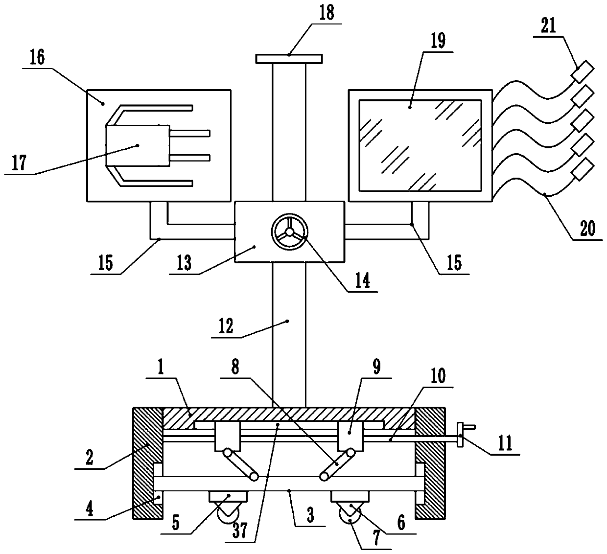 Electrocardiogram teaching simulation display device