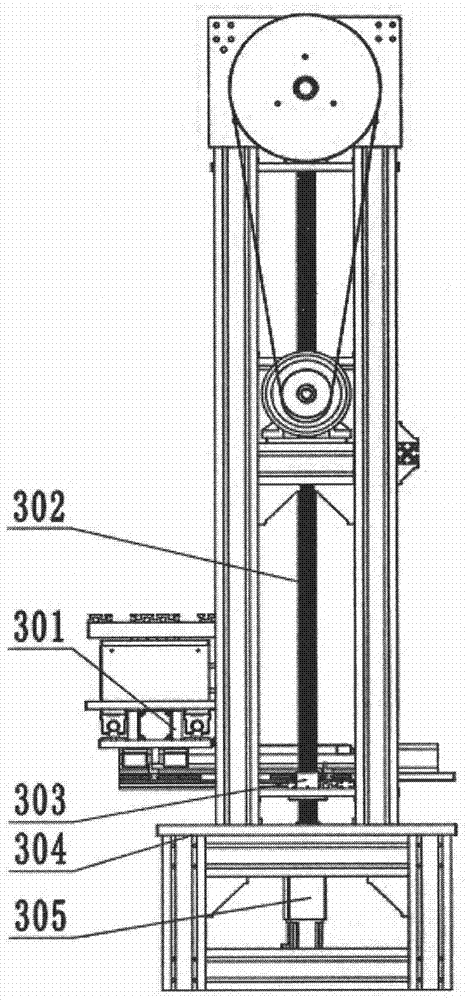 A piercing and compacting device for forming a carbon fiber three-dimensional fabric