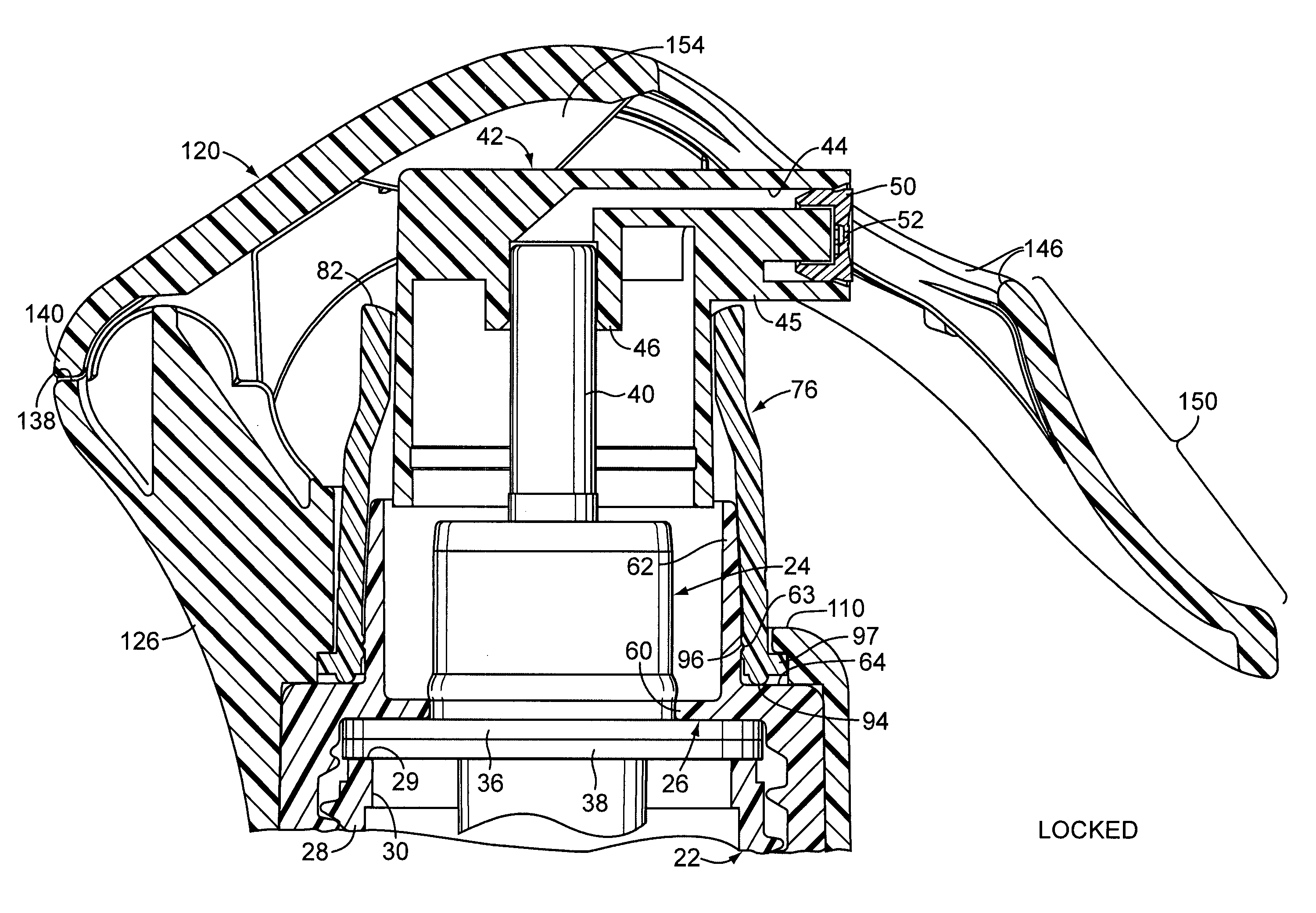 Dispenser with lock