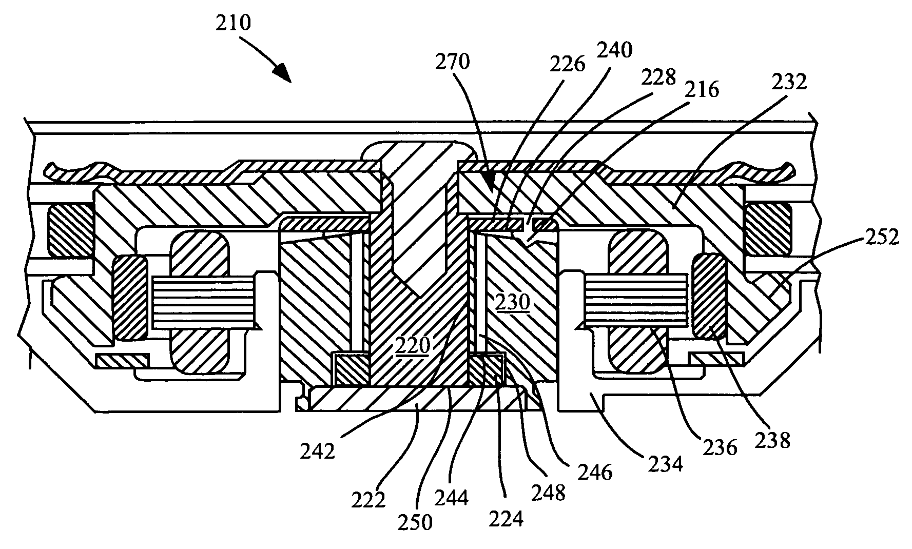 Capillary seal with fill pool