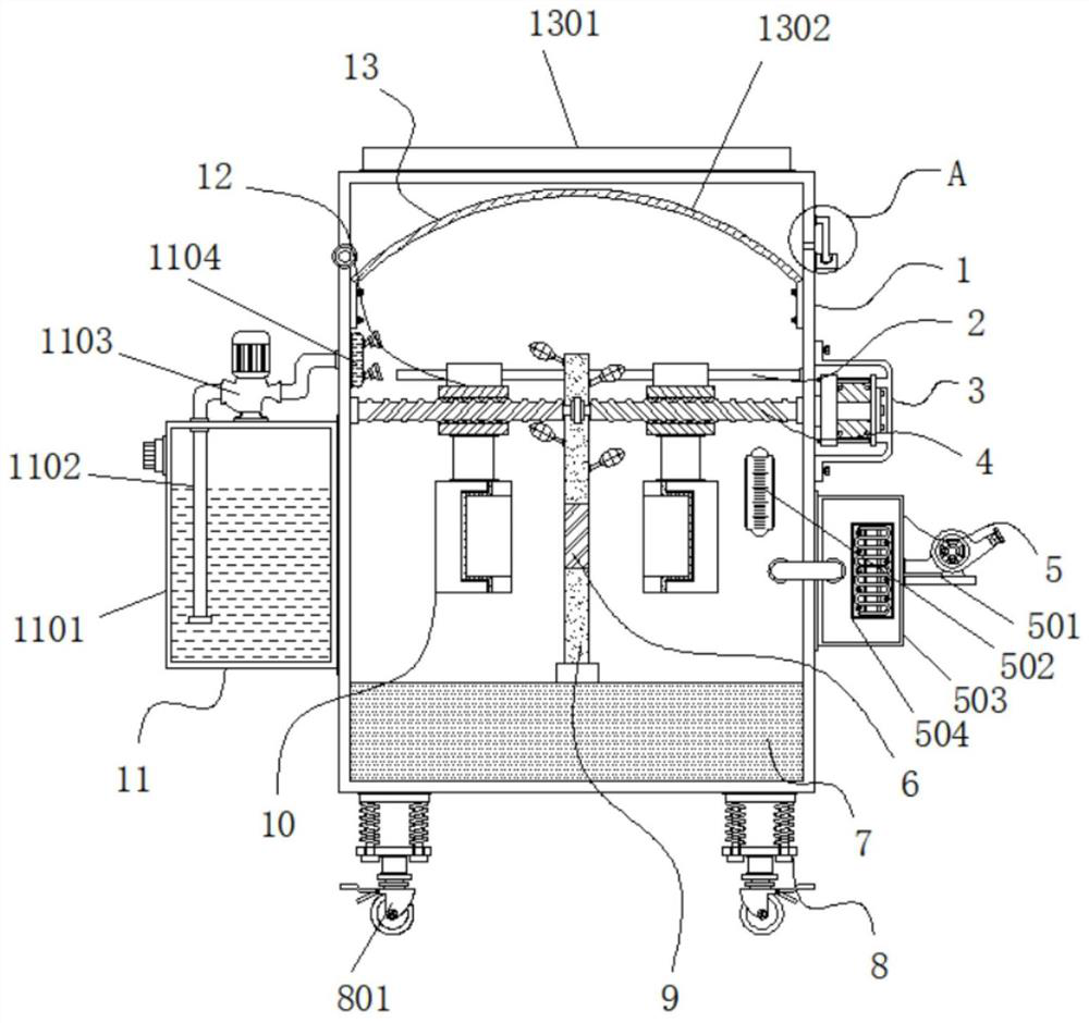 Seedling-raising grafting device for garden engineering