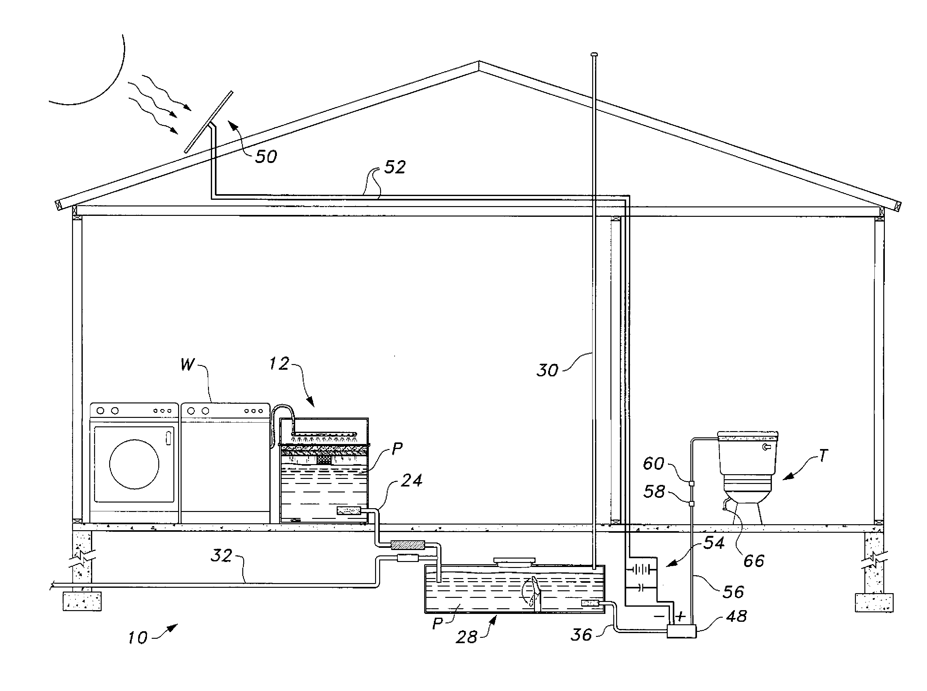 Gray water recycling system