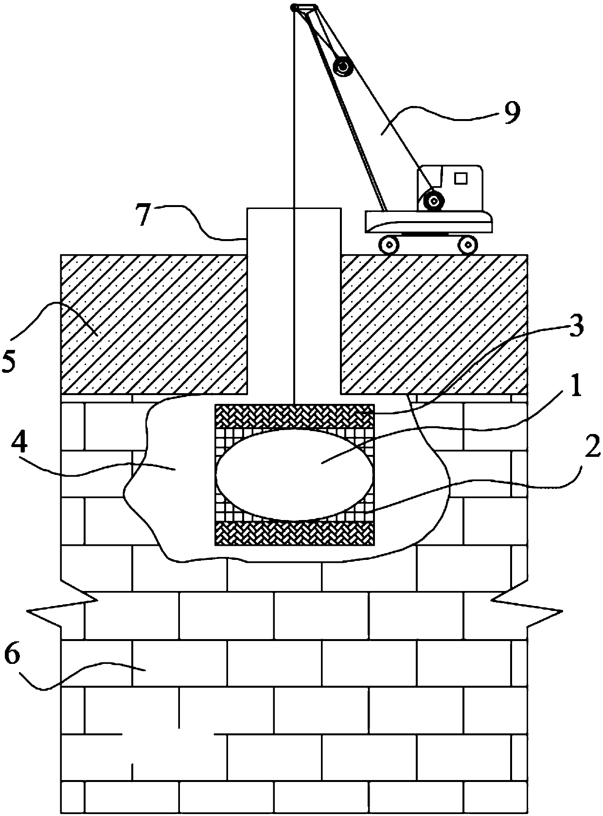 Construction method of cast-in-place pile passing through karst cave