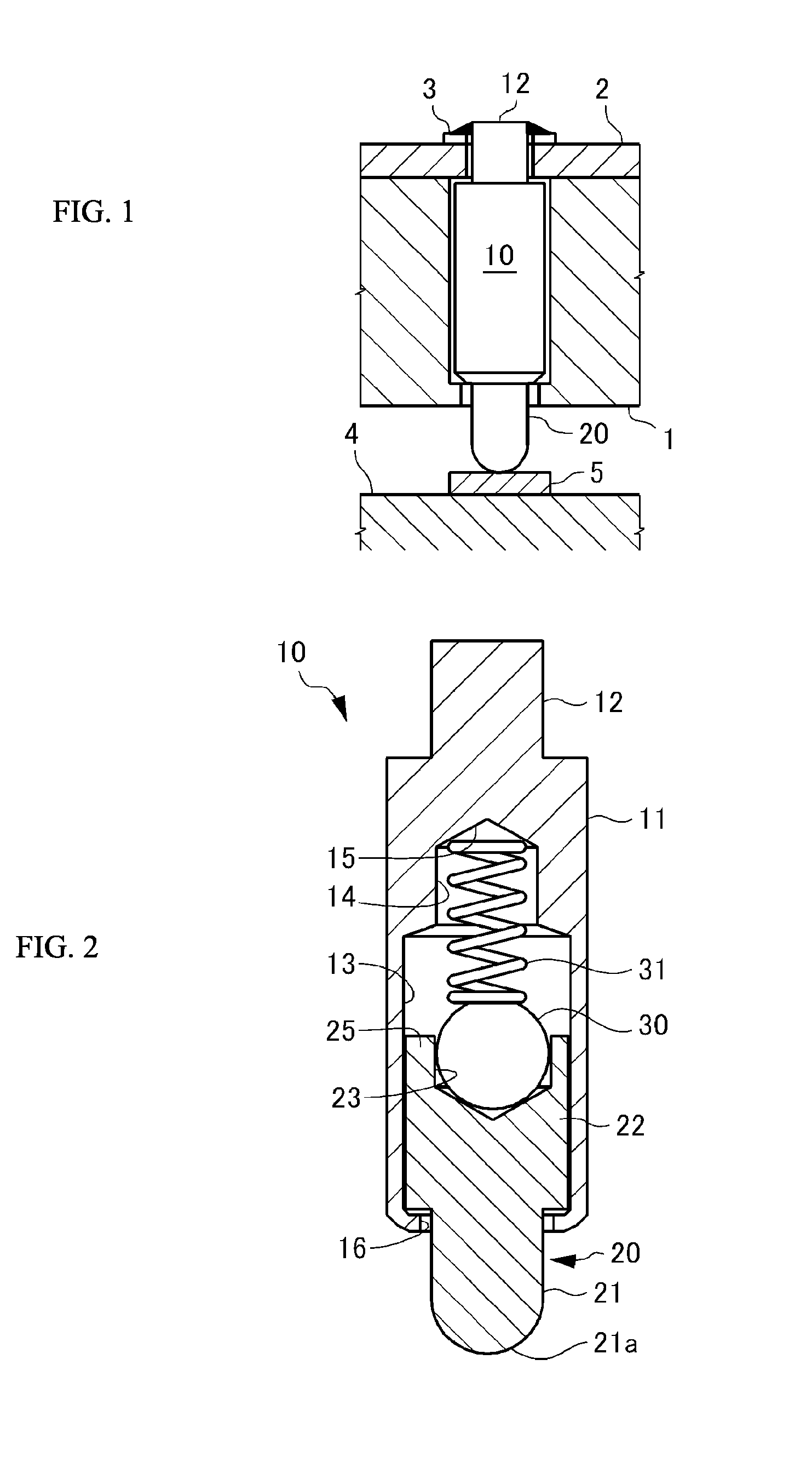 Contact terminal having a plunger pin