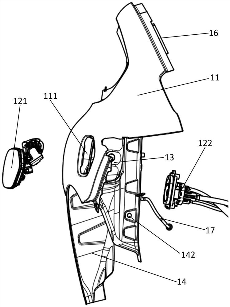 Vehicle charging port mounting assembly and vehicle