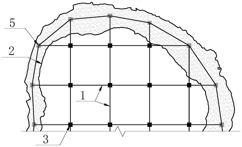 Multi-point sliding support structure along the wall, concrete ring platform and support method