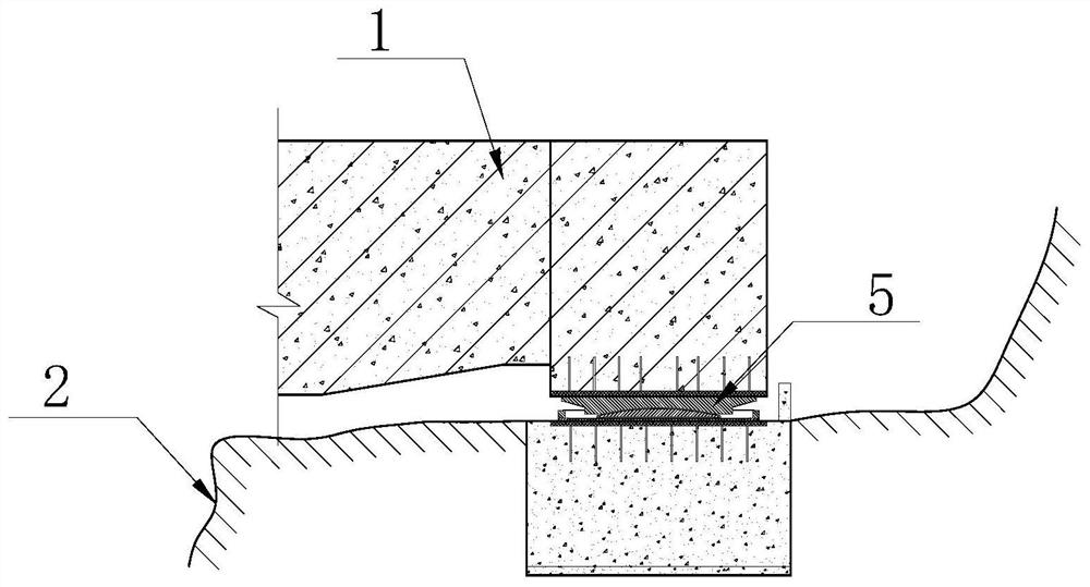 Multi-point sliding support structure along the wall, concrete ring platform and support method