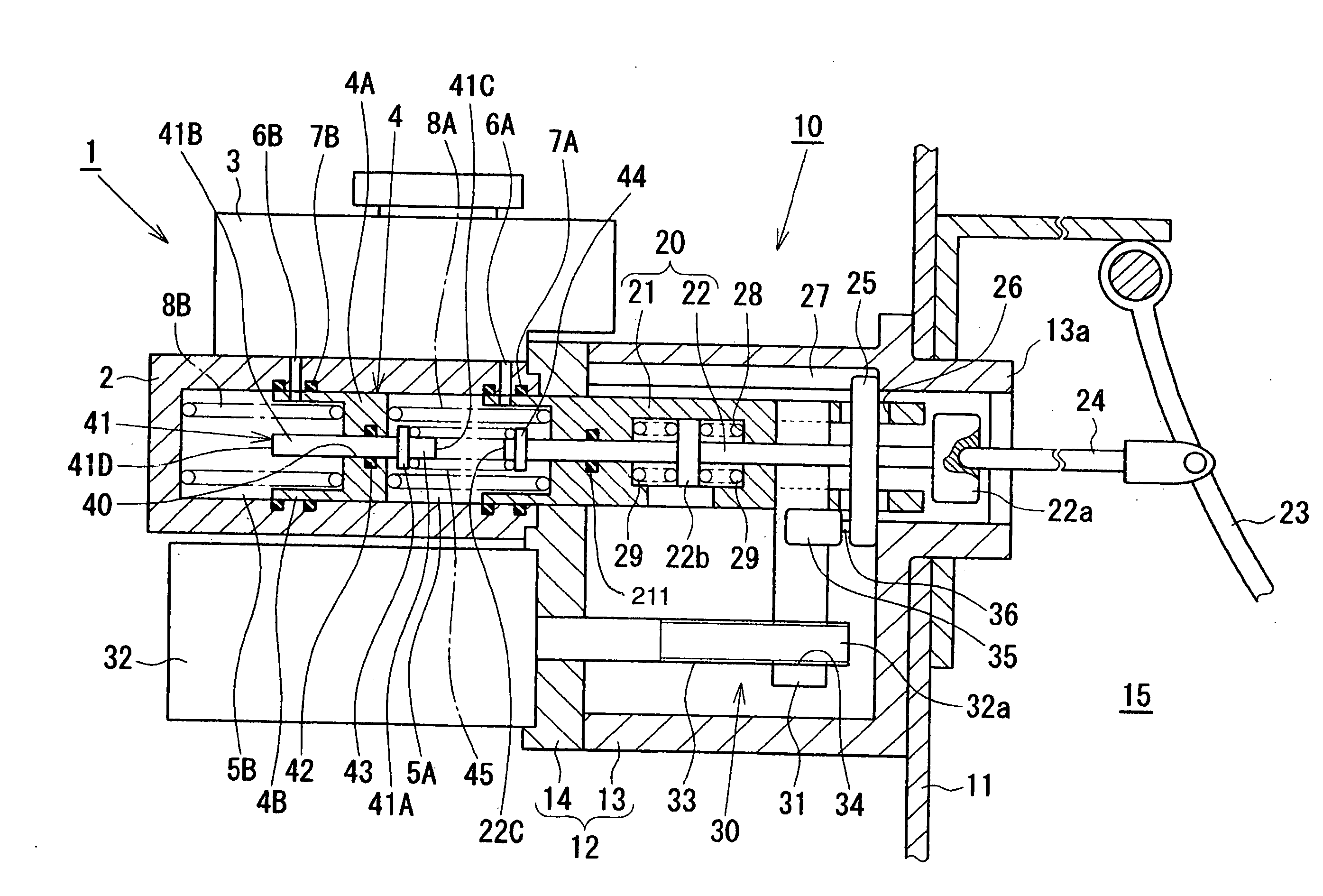 Electrically driven brake booster and master cylinder