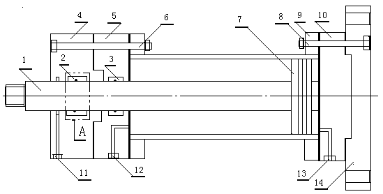 Sealing combined type oil cylinder device