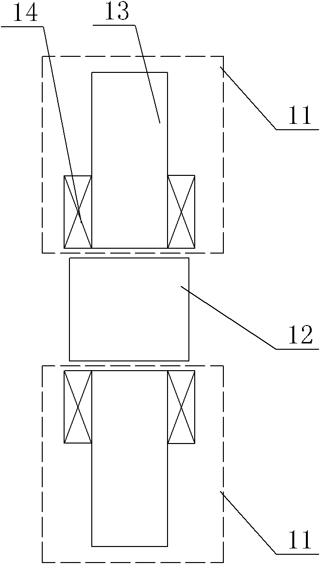 Magnetic suspension linear guide rail with differential-type serial magnetic circuit structure