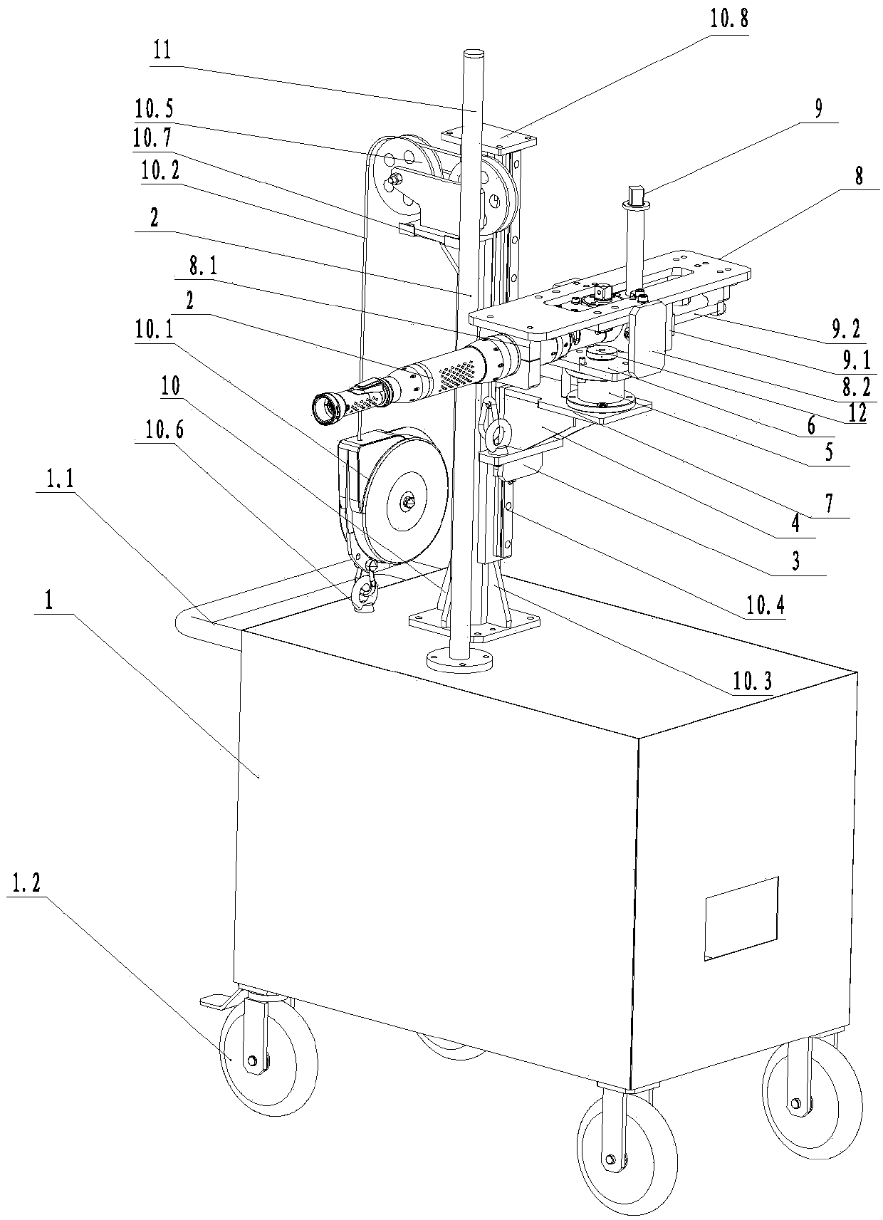 A tightening device for vehicle assembly