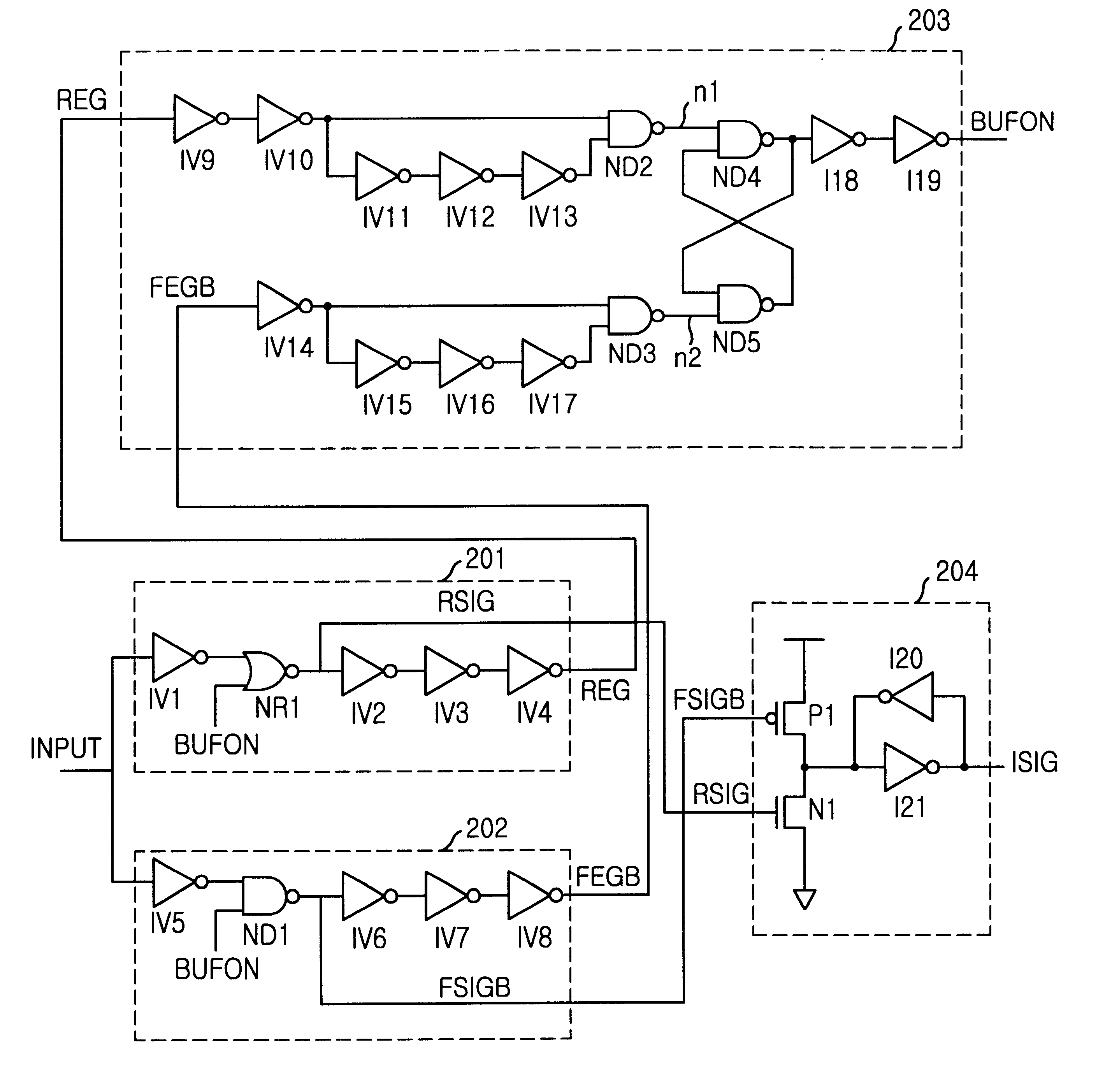 Input buffer having dual paths