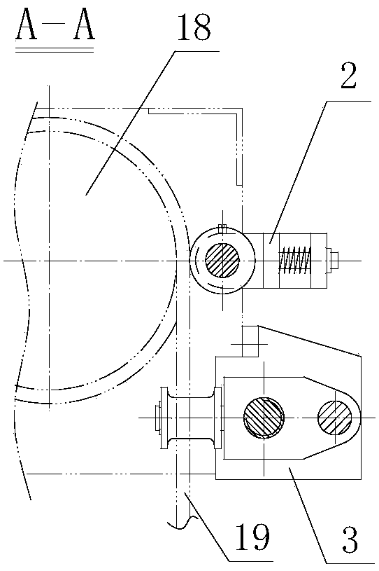 Rope guide with pressing wheel type rope pressing device and guide rod type guiding mechanism