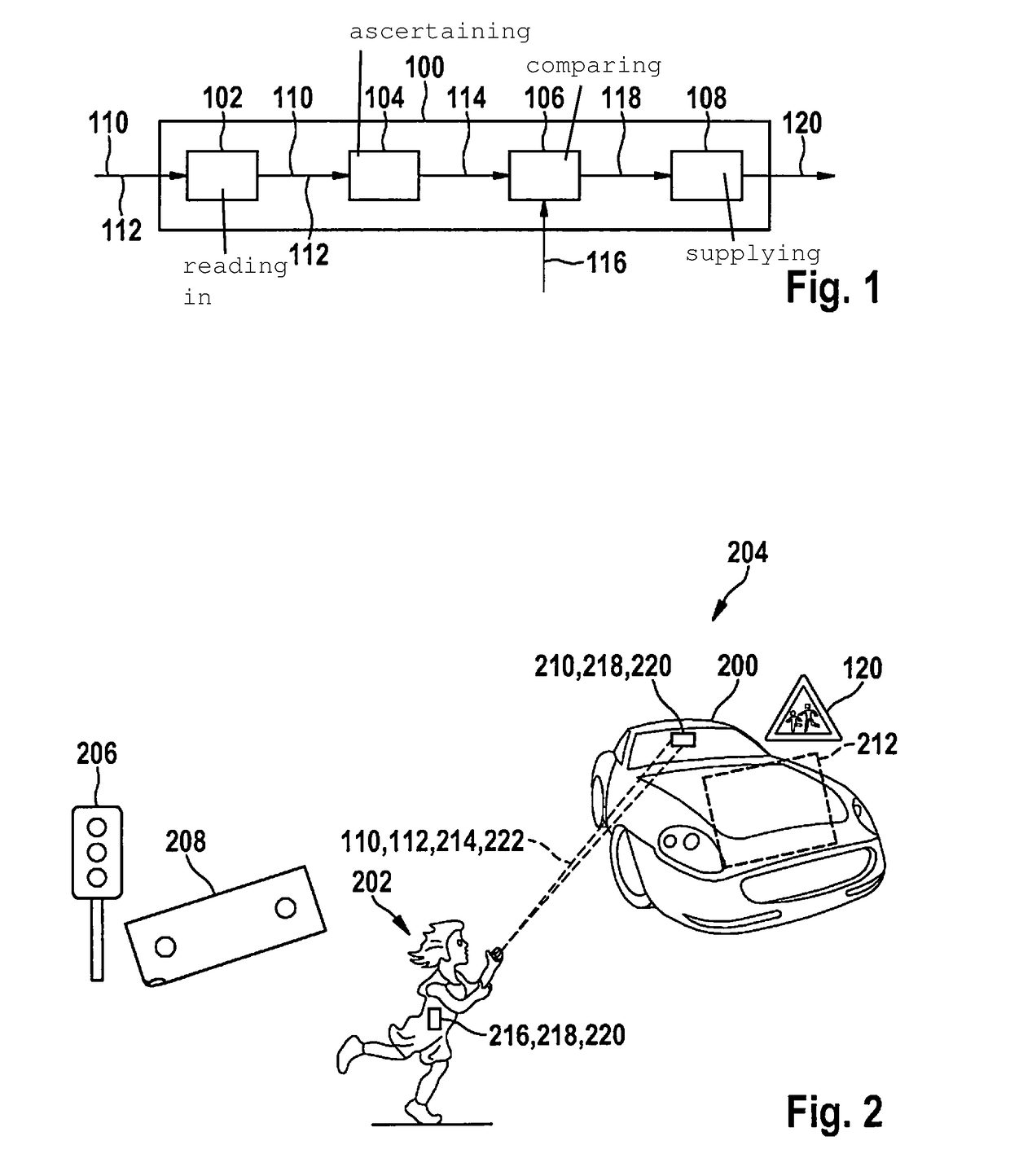 Method and device for monitoring a traffic space