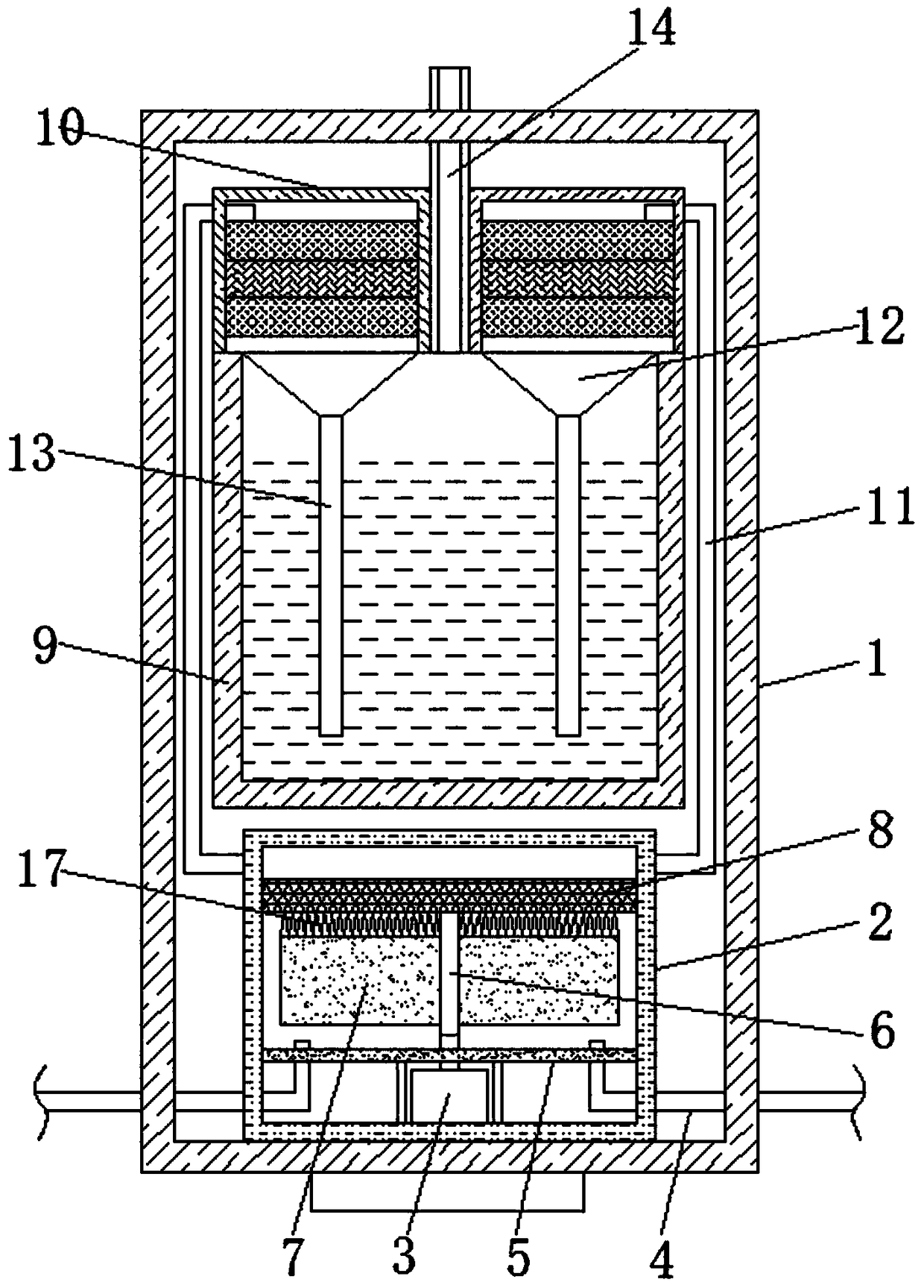 Environmentally-friendly dust-removing desulfurizing device