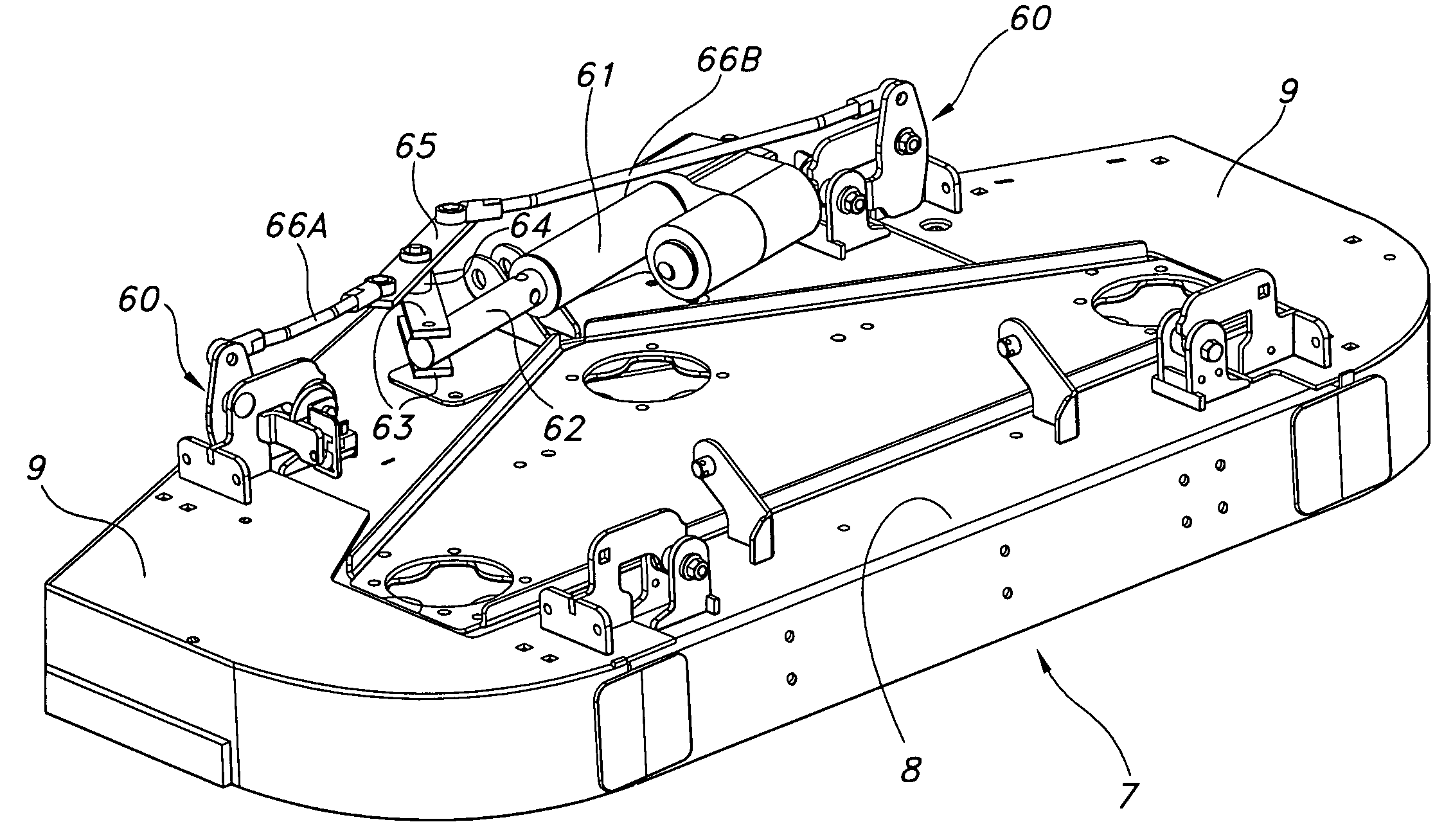 Folding deck mechanism