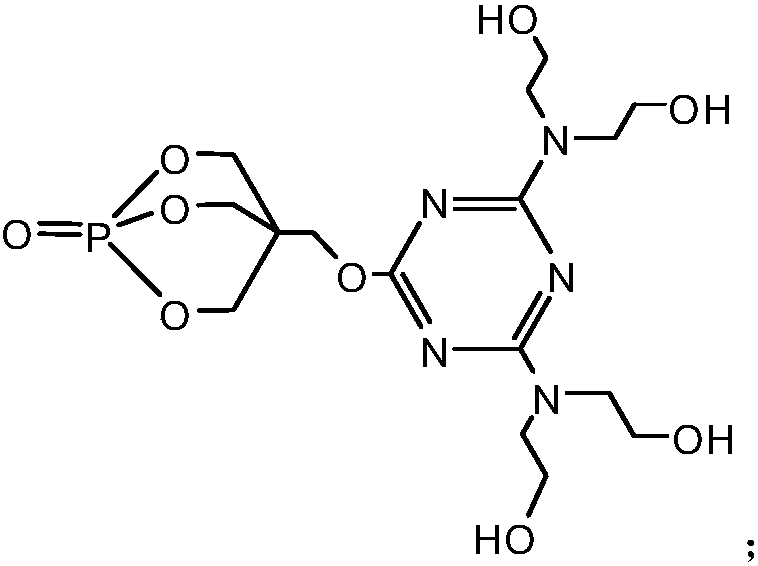 A kind of expandable flame retardant containing polyhydroxyl and phosphorus-based triazine ring and its preparation method