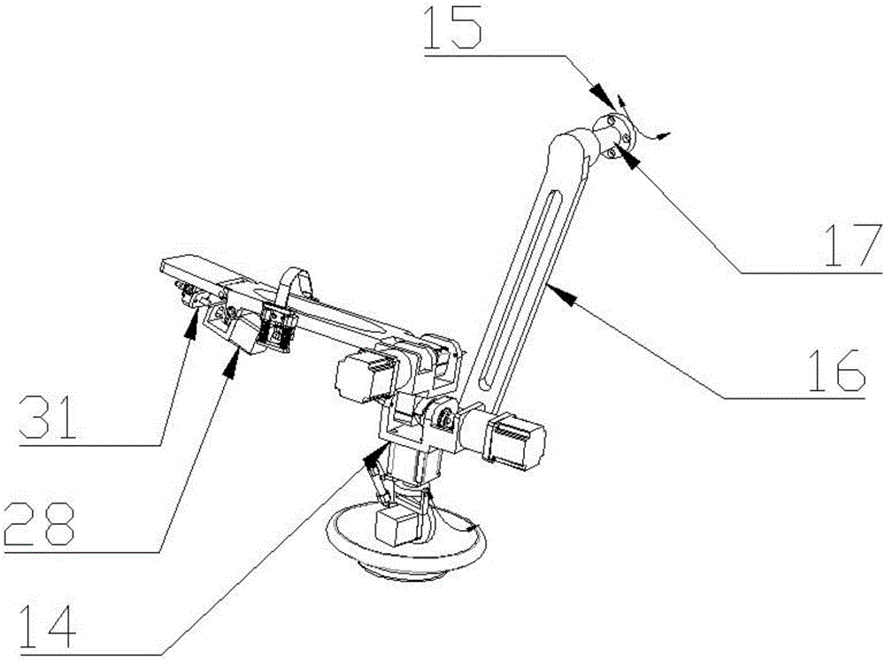 Rehabilitation device capable of realizing comprehensive self-training for motion ability of upper limbs