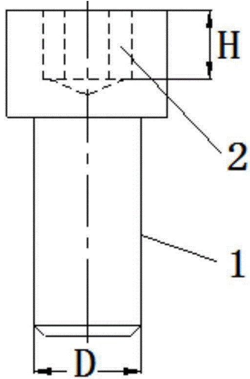 Machining method for large-sized inner-hexagon blind hole