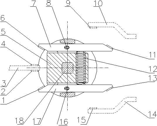 Dual break point moving contact structure for dual power source automatic transfer switch