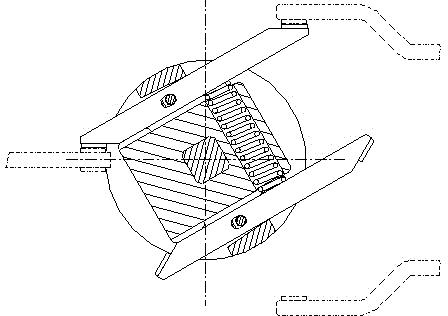 Dual break point moving contact structure for dual power source automatic transfer switch