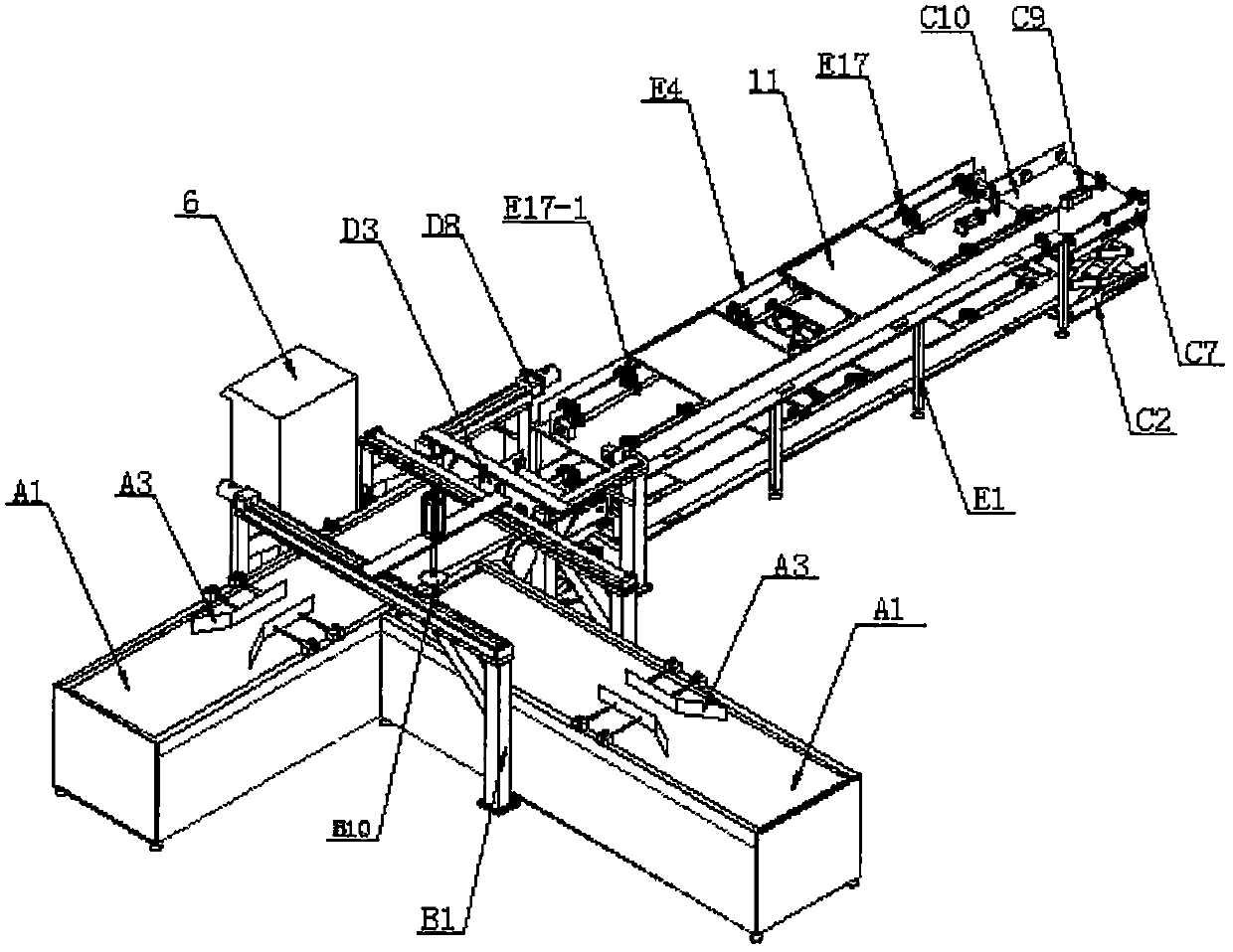 Automatic silicon crystal plate counting and integer packaging device