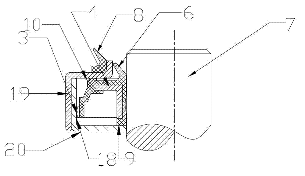 Rotary seal lip type seal ring assembly for rotating shaft