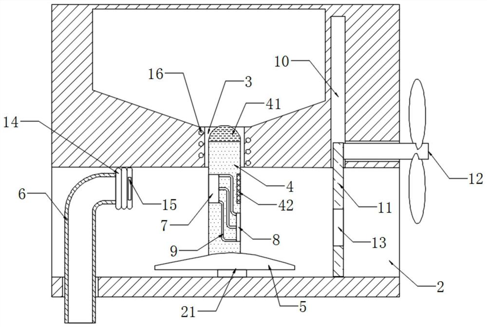 A discharge system for agricultural seeding drones