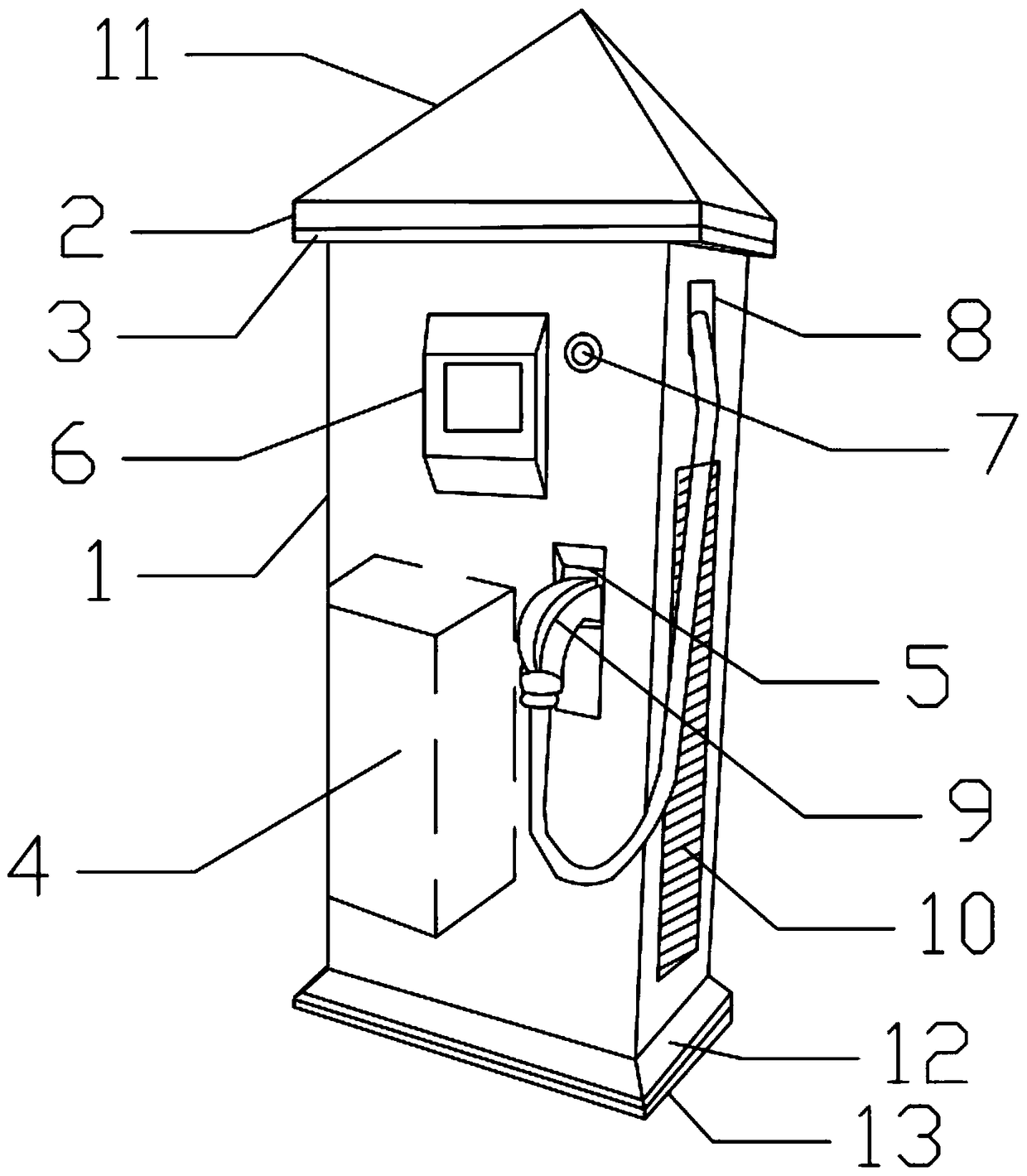 Efficient charging device for solar energy of an electric vehicle