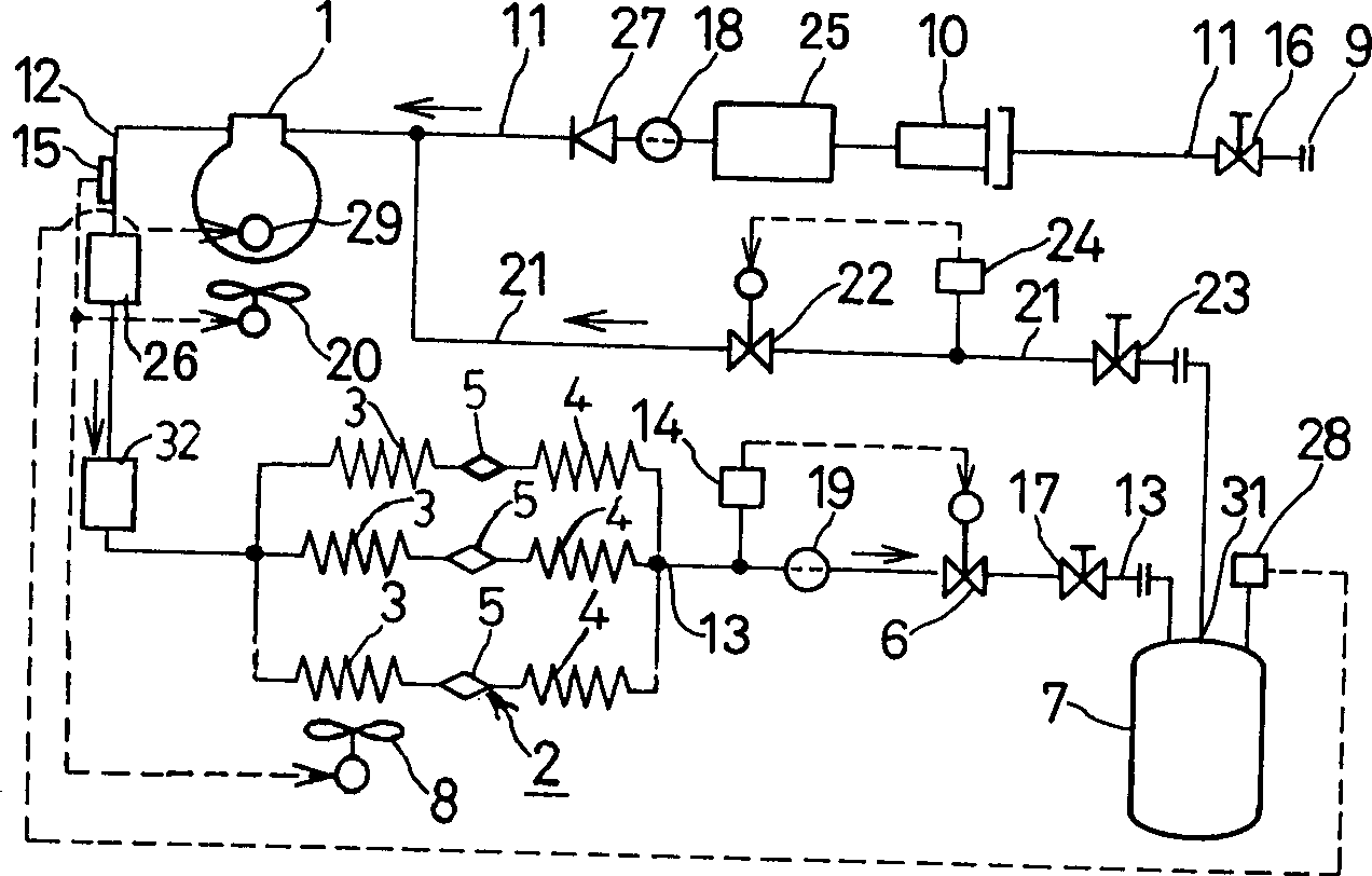 Refrigerant recovery device