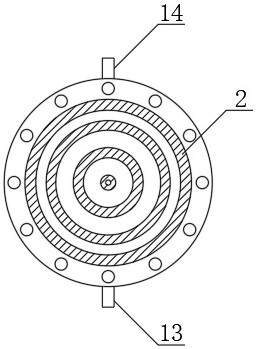 Device for efficiently treating aged landfill leachate through biological membrane and electric flocculation