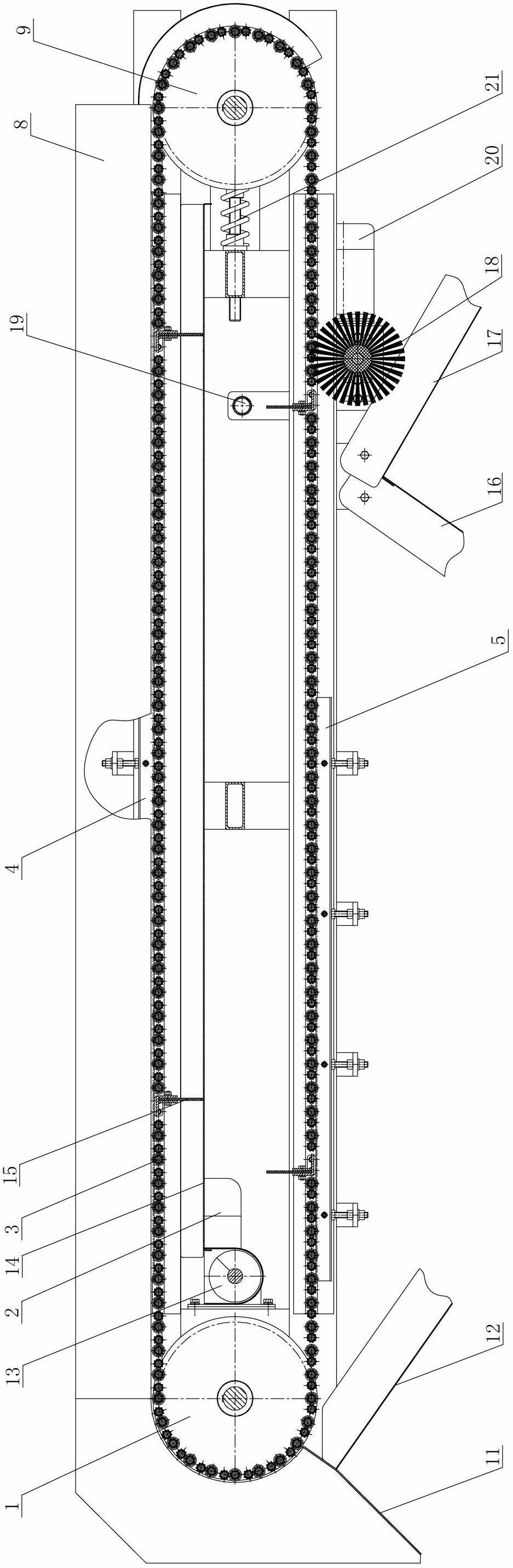 Device and method for continuously and automatically peeling and removing vegetable and fruit peels