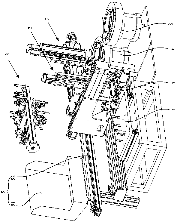 Automatic embedding equipment for automobile injection molding inserts and control method thereof