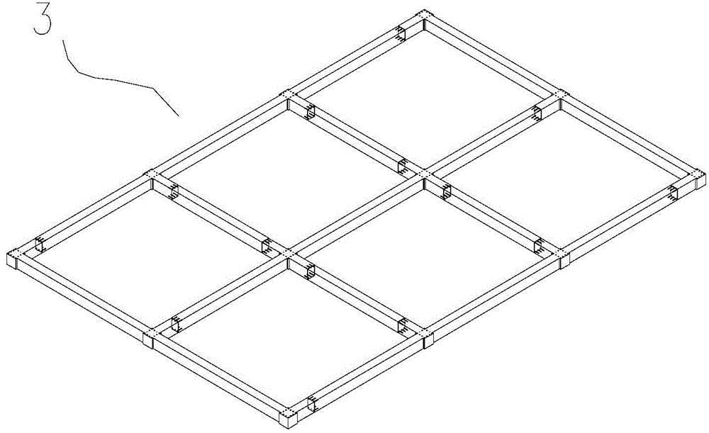 Multi-layer three-dimensional frame assembled from prefabricated reinforced concrete members