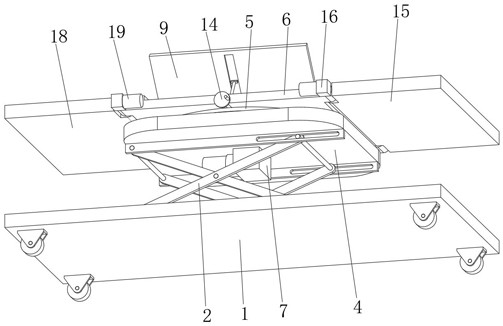 Patient limb adjusting device for examination in ultrasonic department