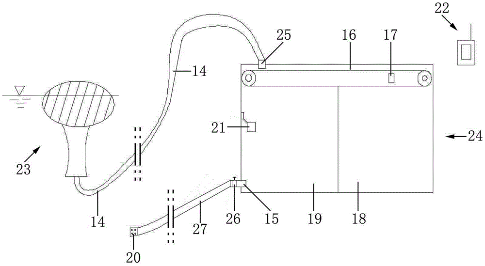 Water surface duckweed cleaning machine and water surface duckweed cleaning method