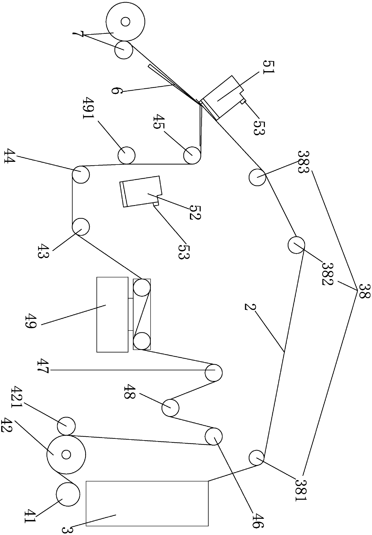 Elastic waistline with multiple groups of elasticity, and manufacturing equipment and manufacturing method thereof