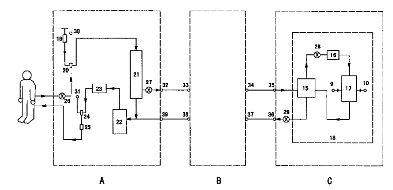 Hybrid artificial liver support system equipped with nano fibre sheet stacked reactor